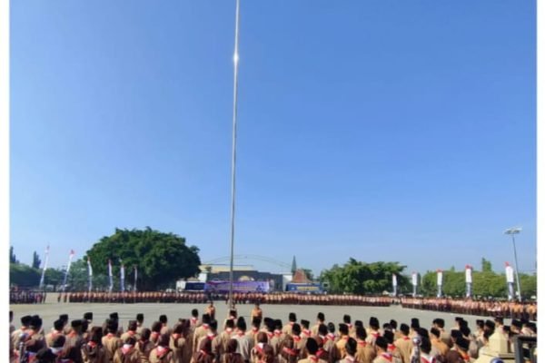 Bupati Ponorogo Pimpin Apel Besar Hari Pramuka ke 62 Kwarcab Ponorogo