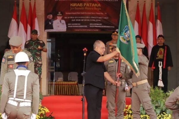 Jelang Hari Jadi, Kirab Lambang Provinsi Jawa Timur Singgah Semalam di Ponorogo